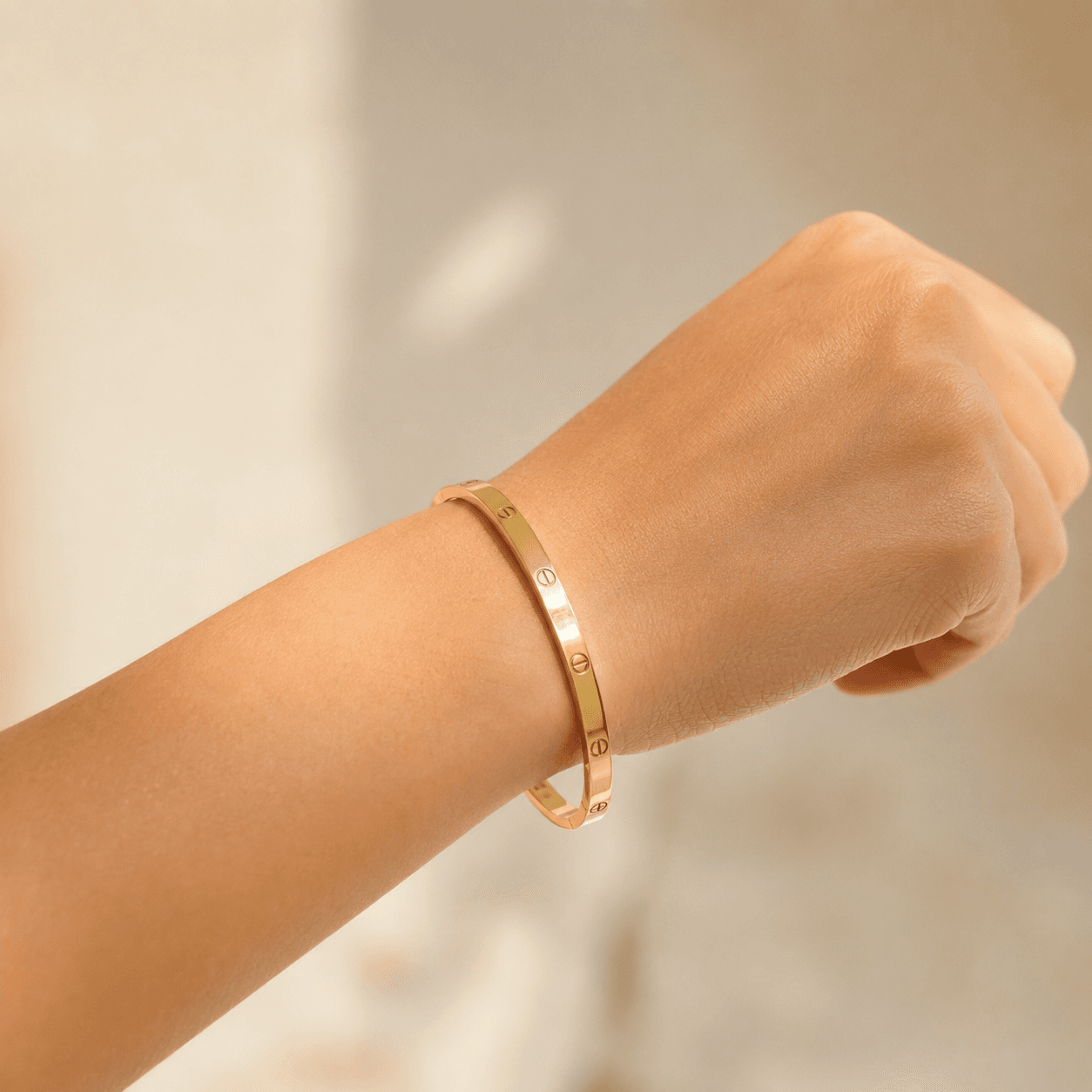 Bracelete Parafusos Banhado a Ouro - imagem 2