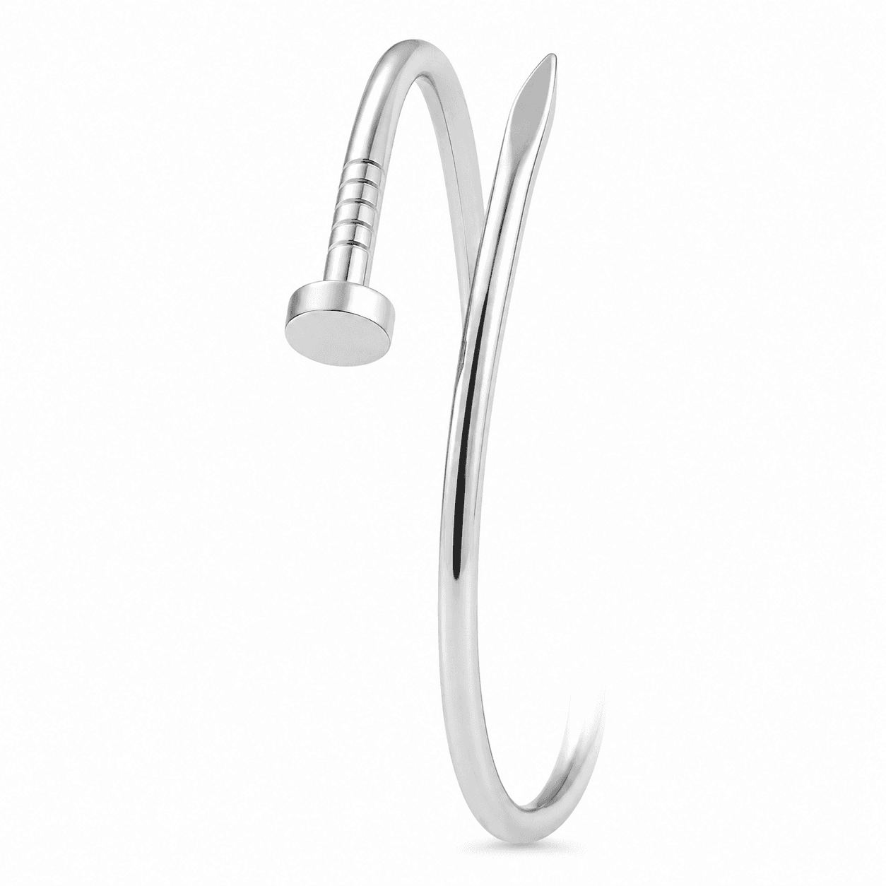 Bracelete Prego em Aço Prateado - imagem 2