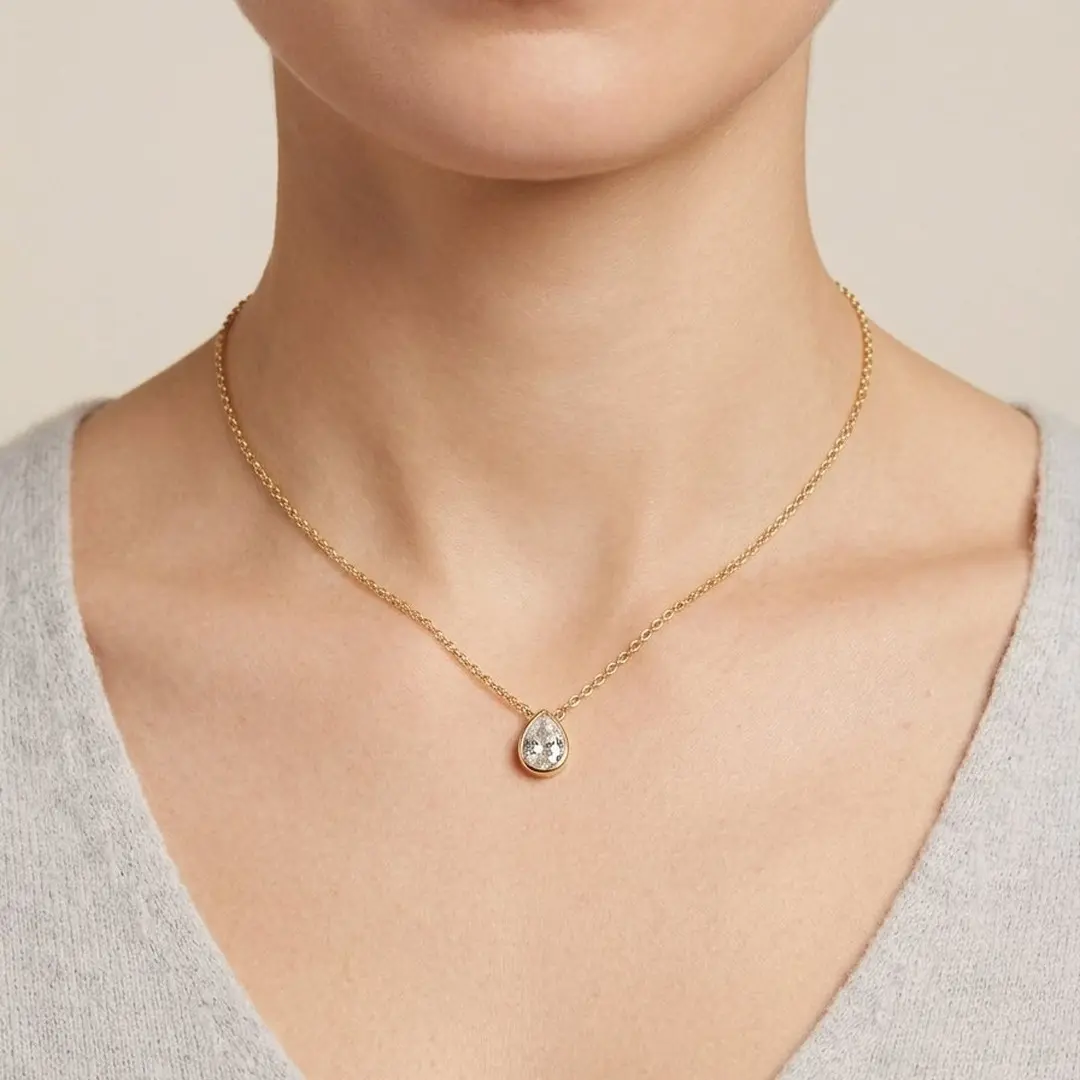 Choker Gota Banhado a Ouro 35cm - imagem 4
