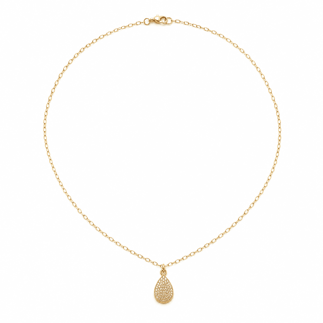 Colar Gota Cravejado Banhado a Ouro 18k - imagem 3