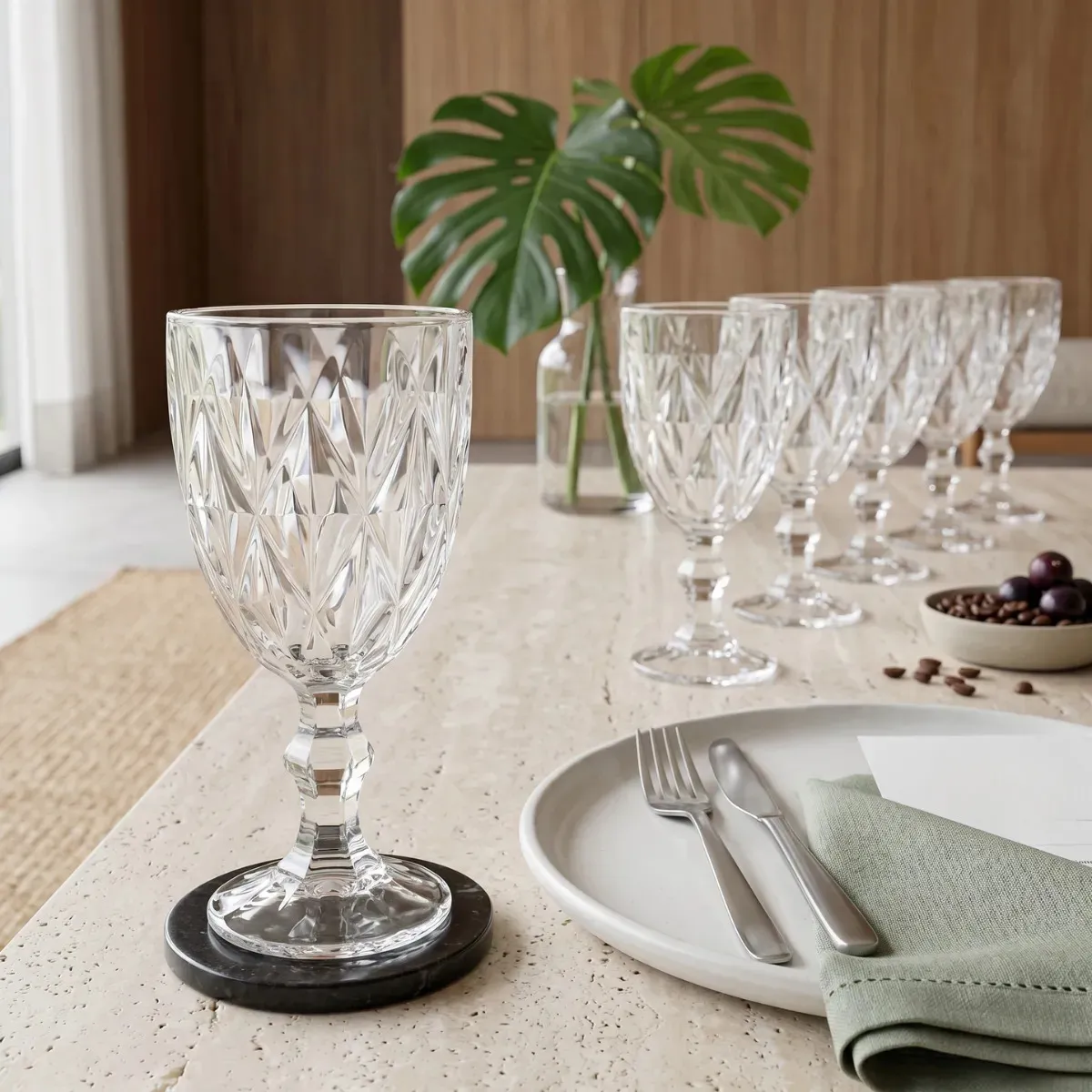 Jogo de 6 Taças Diamante Transparente Gamma 340ml - imagem 2