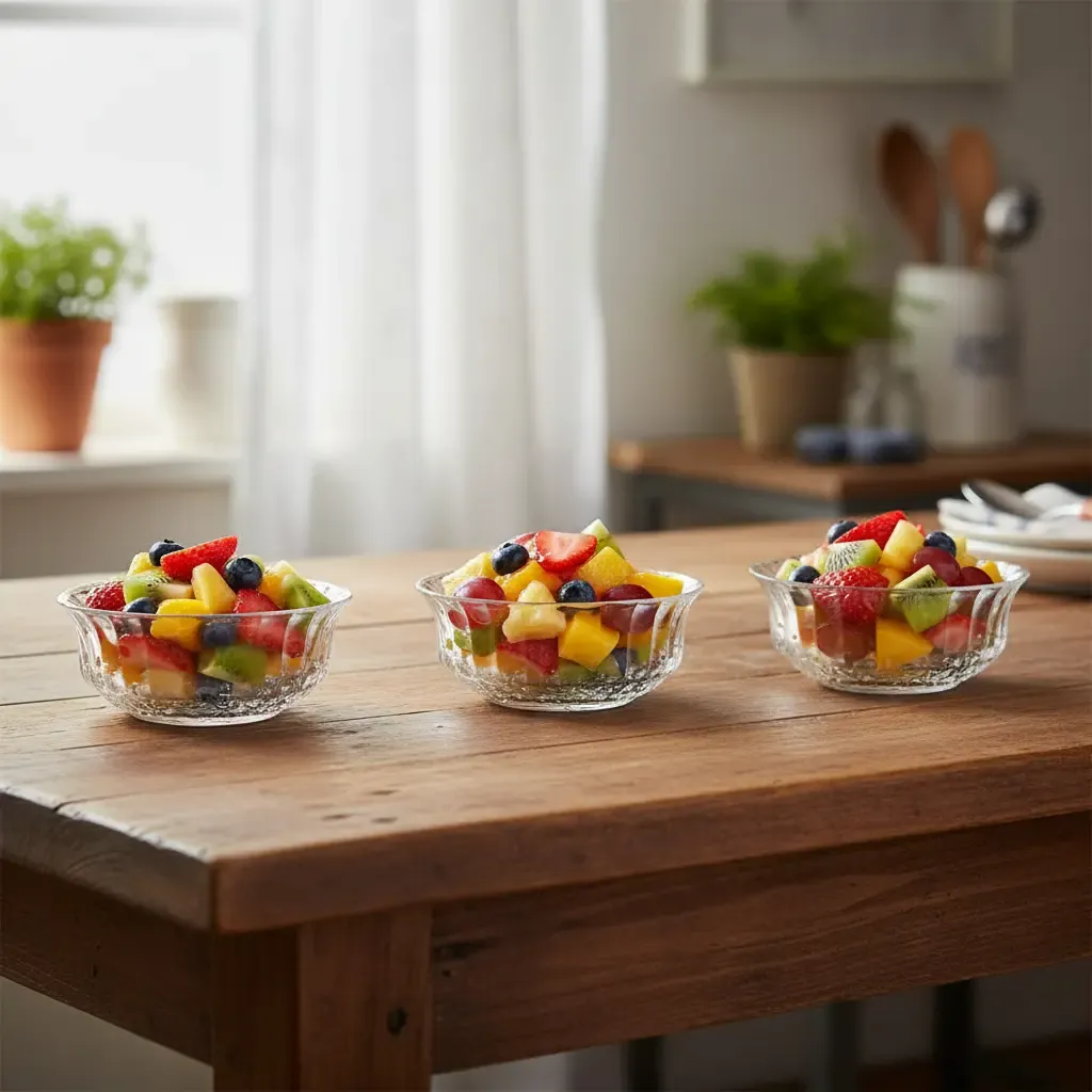 Kit 3 Tigelas de Vidro Sobremesa Elegante Bowl Reforçado - imagem 2