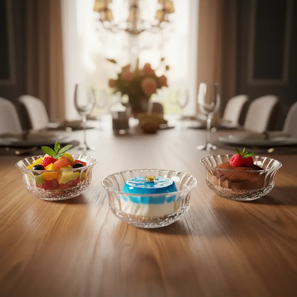 Kit 3 Tigelas de Vidro Sobremesa Elegante Bowl Reforçado - imagem 3