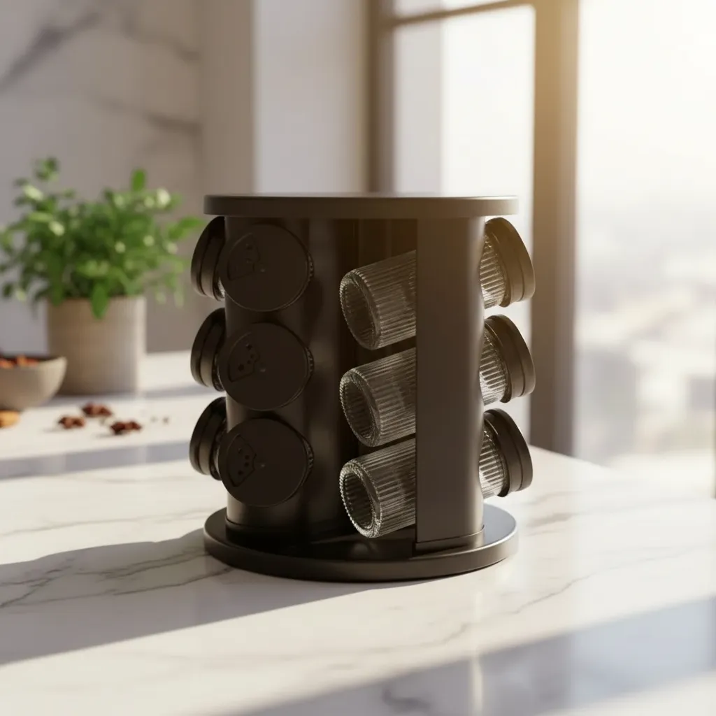 Porta Temperos 9 Potes 85ml Giratório