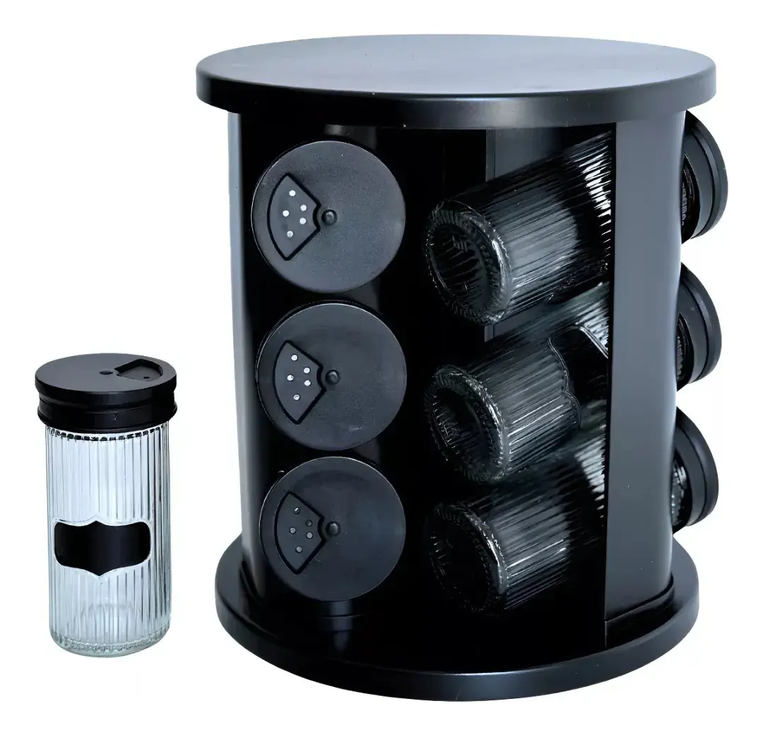 Porta Temperos 9 Potes 85ml Giratório - imagem 2
