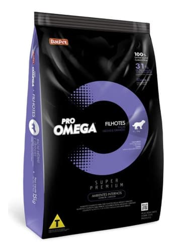 Ração Dalpet Pro Omega Filhotes Cães Raças Médias e Grandes 15kg - imagem 2